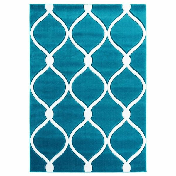 United Weavers Of America 2 ft. 7 in. x 4 ft. 2 in. Bristol Rodanthe Turquoise Rectangle Rug 2050 11569 35C